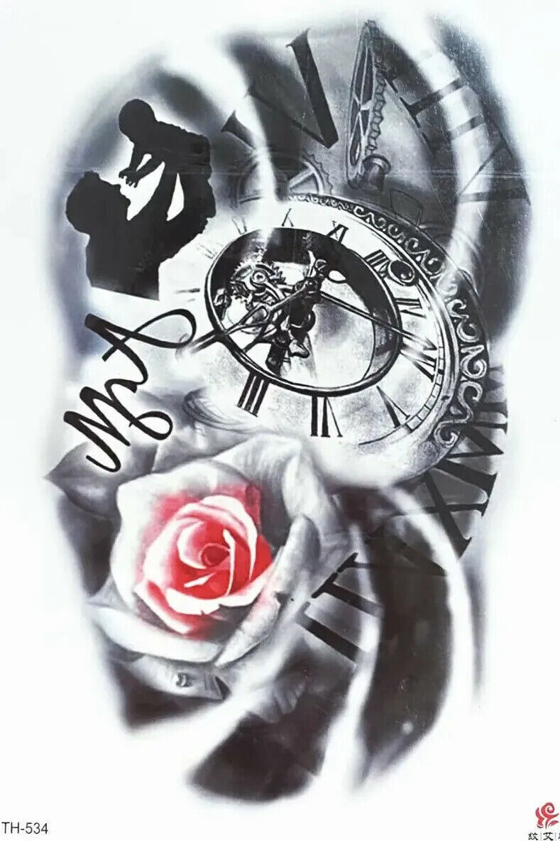 Family Baby Tattoo Sticker Womens Fake Arm Leg Men Waterproof Father Mother