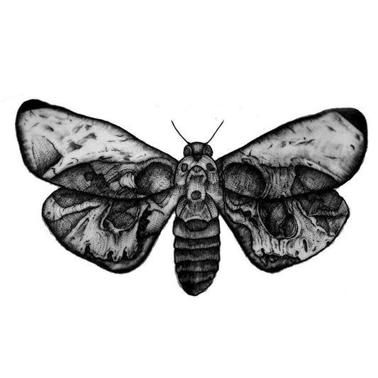 Skull Moth Death Waterproof Temporary Tattoo Fake Sticker Women Girls