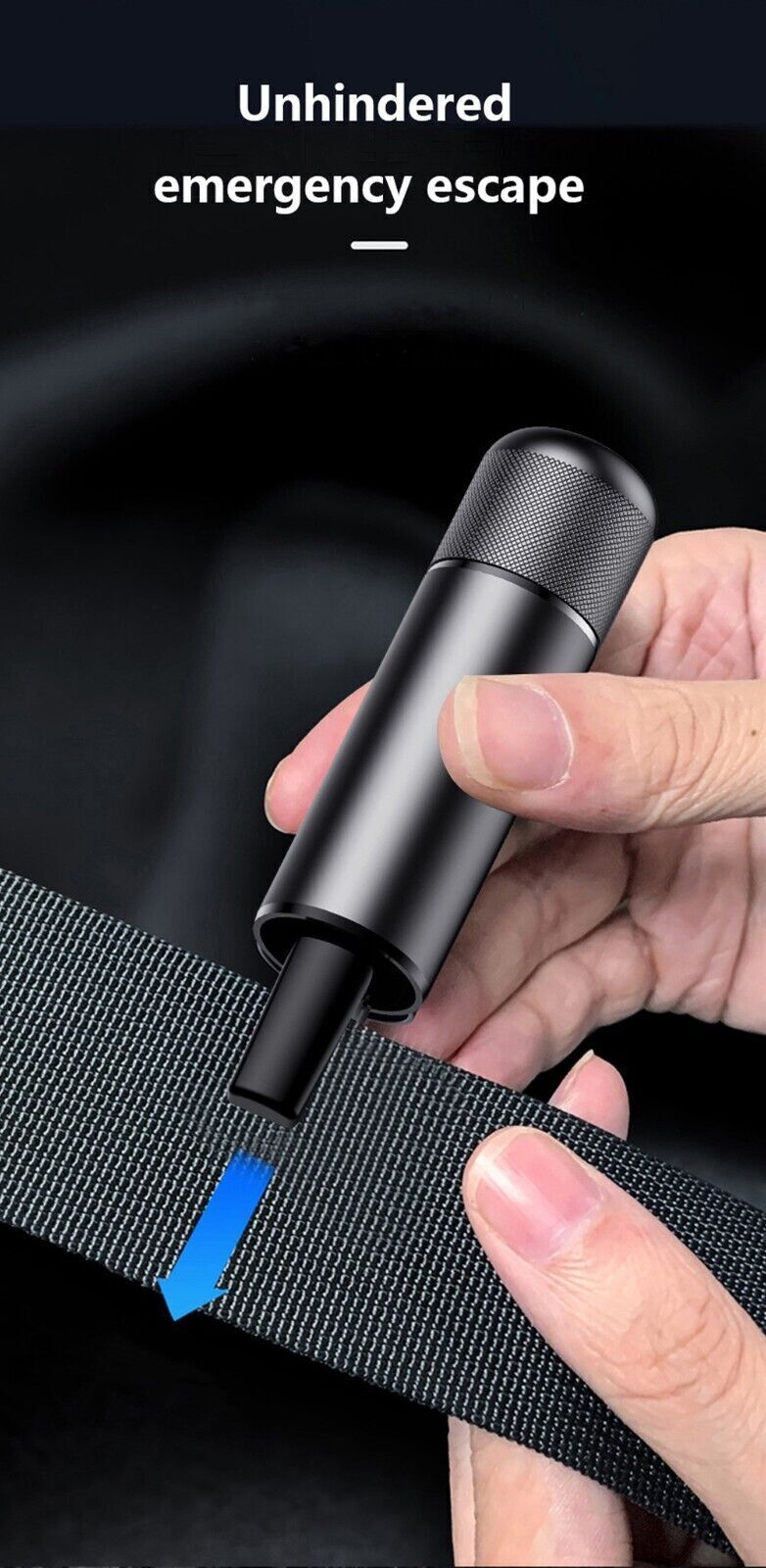 CAR EMERGENCY Safety glass breaker hammer SEAT BELT CUTTER 2 in 1 Escape Tool