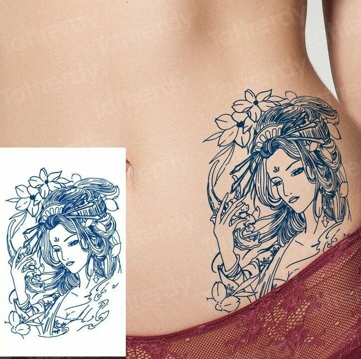 Flower Girl Devil SEMI PERMANENT Temporary Tattoo Natural Long Lasting Womens