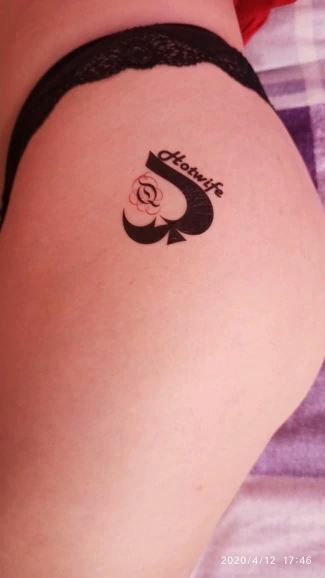 Hot Wife Sexy Queen of Spades Adult Sex Game Tattoos Women Fake Body Poker Love