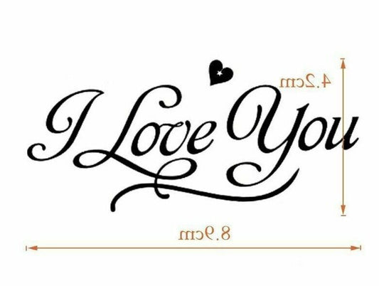 I Love You Heart Waterproof Temporary Tattoo Fake Stickers Women Men Arm Fun