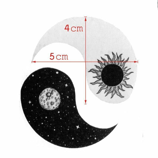 Small Ying Yang Spiritual Hand Arm Waterproof Temporary Tattoo Stickers Women