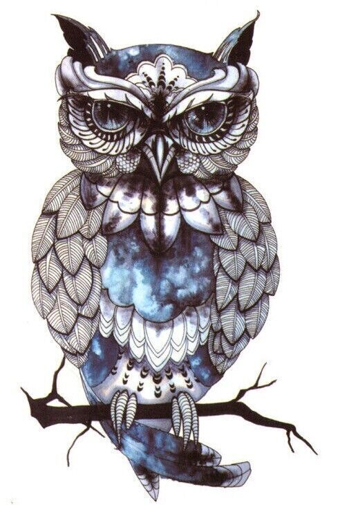 Small Owl Temporary Tattoo Fake Stickers Womens tattoos kids Waterproof Sticker