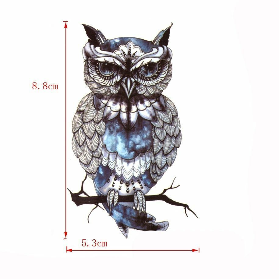 Small Owl Temporary Tattoo Fake Stickers Womens tattoos kids Waterproof Sticker