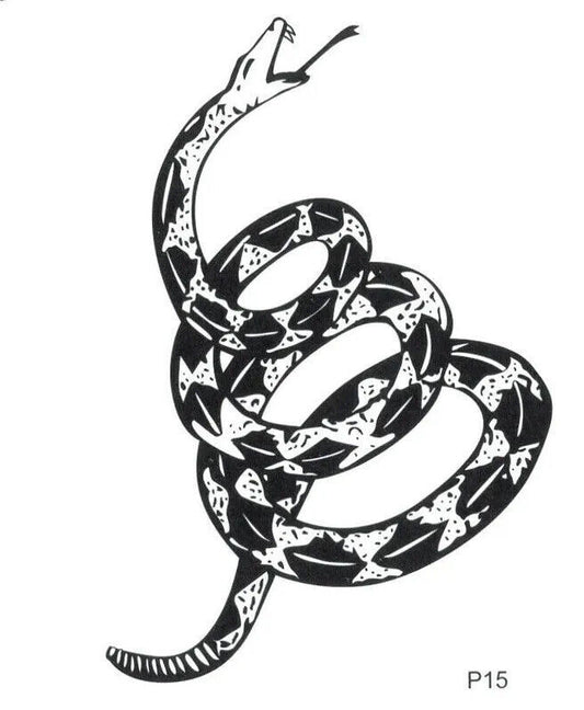 Small Snake Temporary Tattoo Waterproof Womens Mens Fake Sticker Body Tattoos