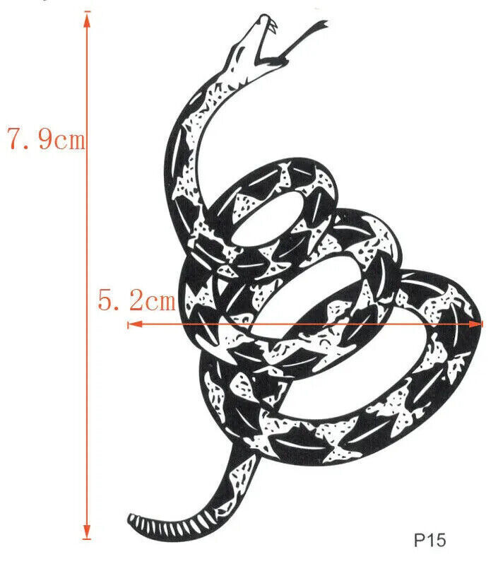 Small Snake Temporary Tattoo Waterproof Womens Mens Fake Sticker Body Tattoos