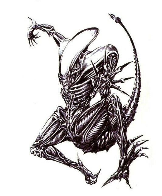 Alien Xenomorph Temporary Tattoo Waterproof Women Mens Kids Arm Aliens