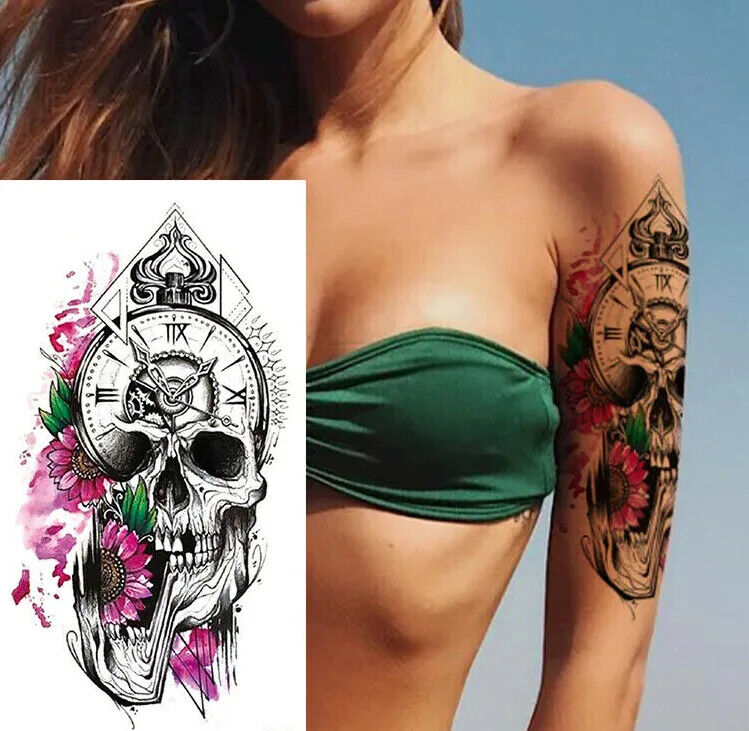 Temporary Tattoos Womens Mens Lion Sexy Flower Fake Waterproof Tattoo Sticker