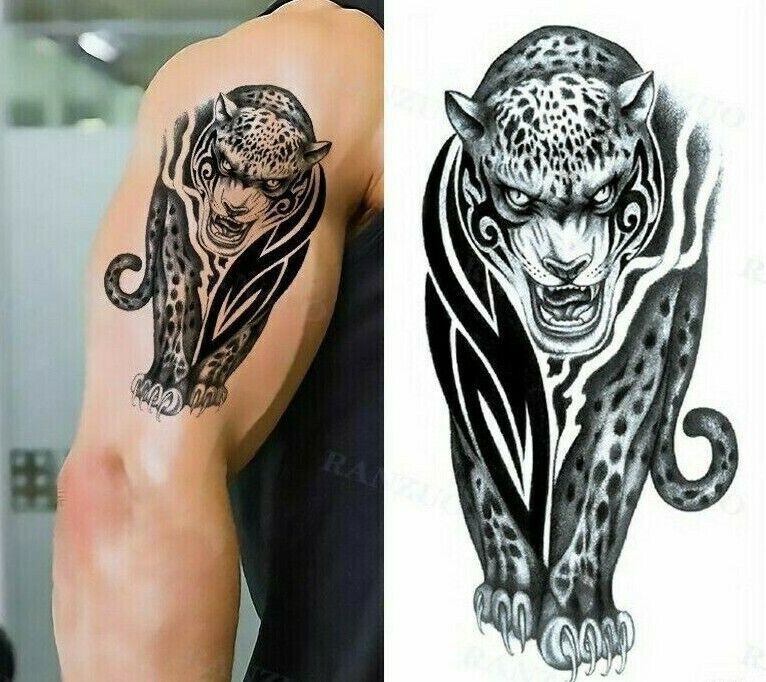 Temporary Tattoos Womens Mens Lion Sexy Flower Fake Waterproof Tattoo Sticker