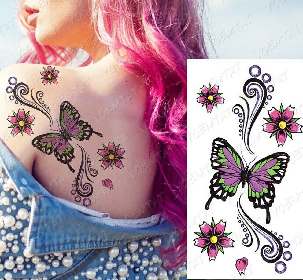 Temporary Tattoos Womens Mens Lion Sexy Flower Fake Waterproof Tattoo Sticker
