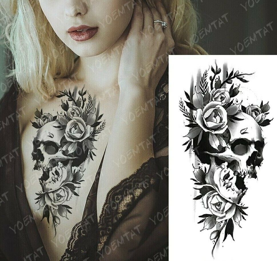 Temporary Tattoos Womens Mens Lion Sexy Flower Fake Waterproof Tattoo Sticker