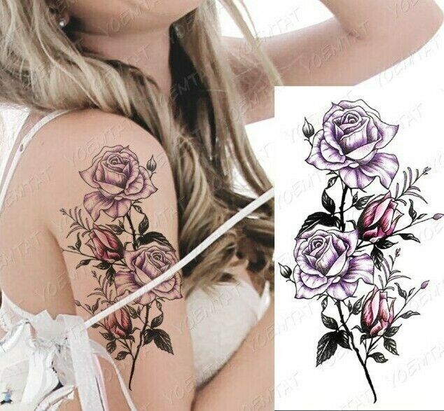 Temporary Tattoos Womens Mens Lion Sexy Flower Fake Waterproof Tattoo Sticker