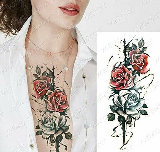 Temporary Tattoos Womens Mens Lion Sexy Flower Fake Waterproof Tattoo Sticker