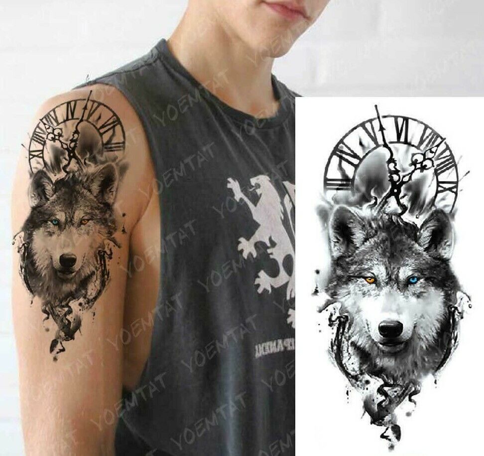 Temporary Tattoos Womens Mens Lion Sexy Flower Fake Waterproof Tattoo Sticker