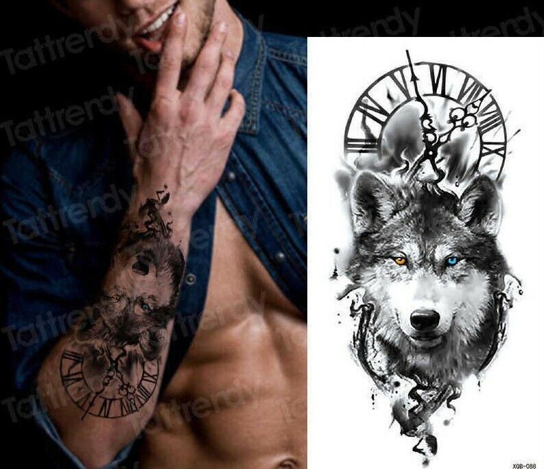 Temporary Tattoos Womens Mens Lion Sexy Flower Fake Waterproof Tattoo Sticker