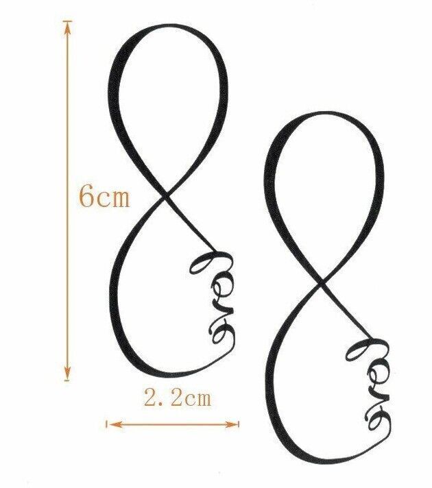 Infinity Love Temporary Tattoo Waterproof Womens Tattoo Fake Sticker Women Men