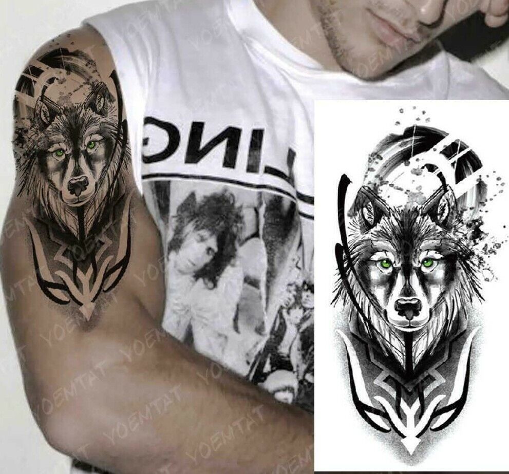 Temporary Tattoos Womens Mens Lion Sexy Flower Fake Waterproof Tattoo Sticker
