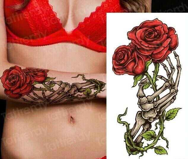 Temporary Tattoos Womens Mens Lion Sexy Flower Fake Waterproof Tattoo Sticker