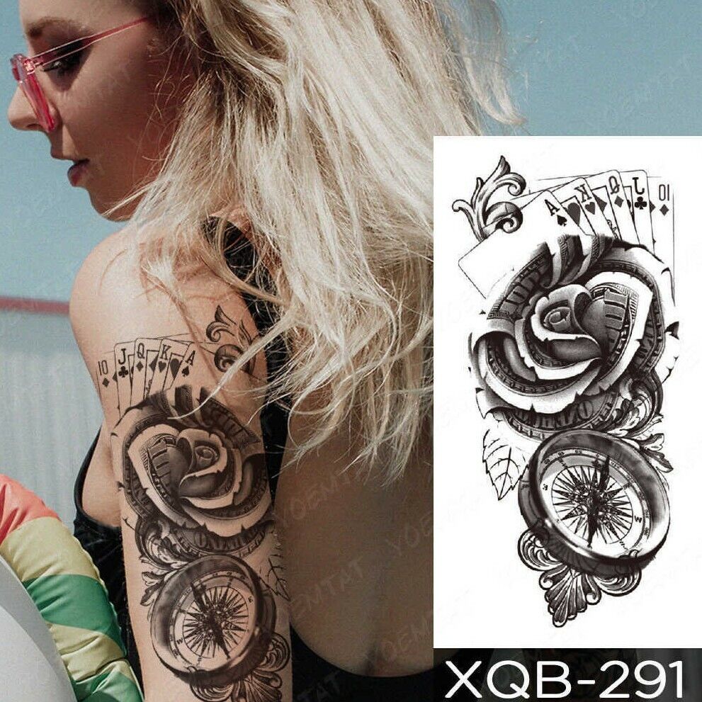 Temporary Tattoos Womens Mens Lion Sexy Flower Fake Waterproof Tattoo Sticker