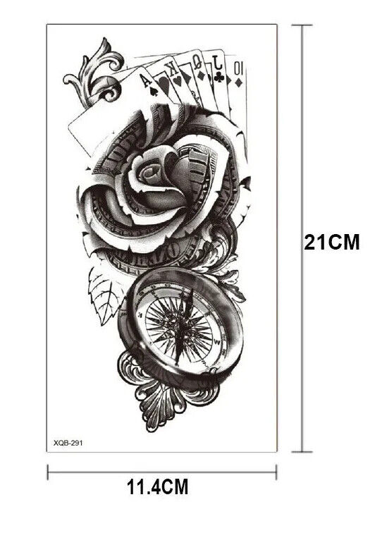 Temporary Tattoos Womens Mens Lion Sexy Flower Fake Waterproof Tattoo Sticker