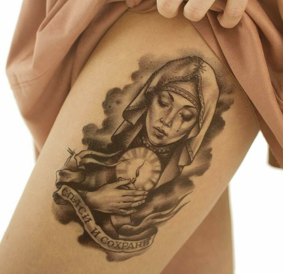 Praying Spiritual Temporary Tattoo Sleeve Womens Tattoos Mens Fake Sticker Leg