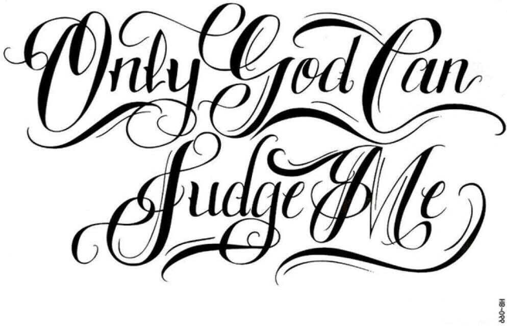 Only God Can Judge Me Temporary Tattoo Chest Back Mens Womens tattoos Waterproof