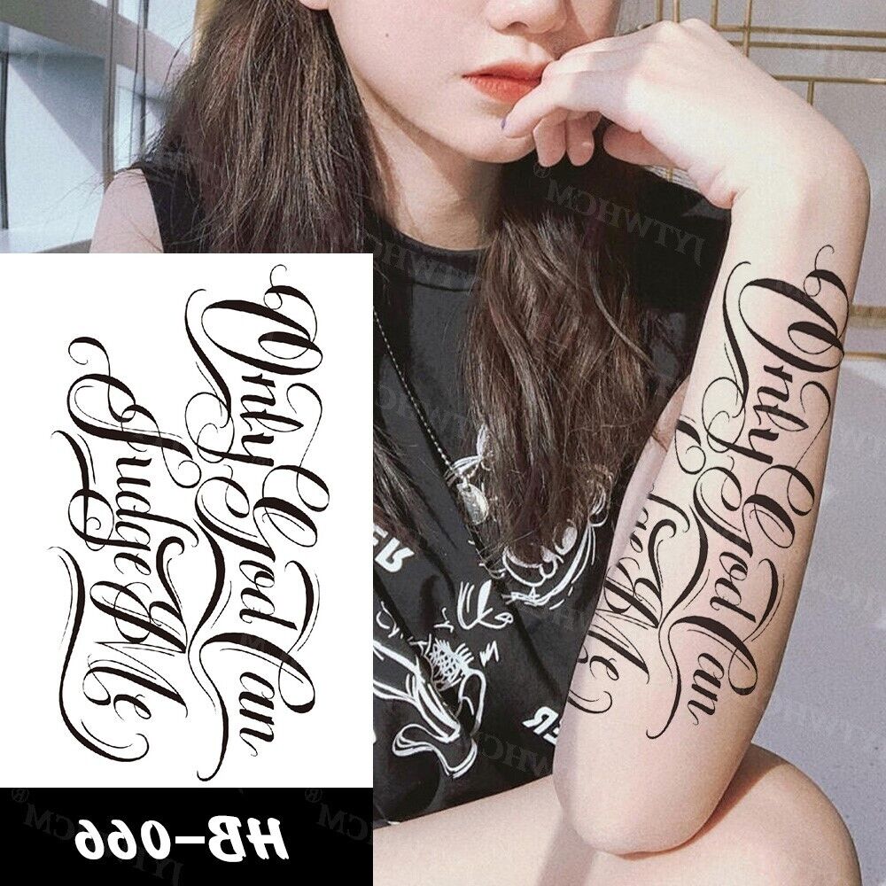 Only God Can Judge Me Temporary Tattoo Chest Back Mens Womens tattoos Waterproof