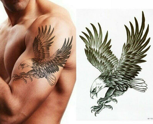 Eagle Bird Temporary Tattoo Women Mens Waterproof tattoos Arm Back American