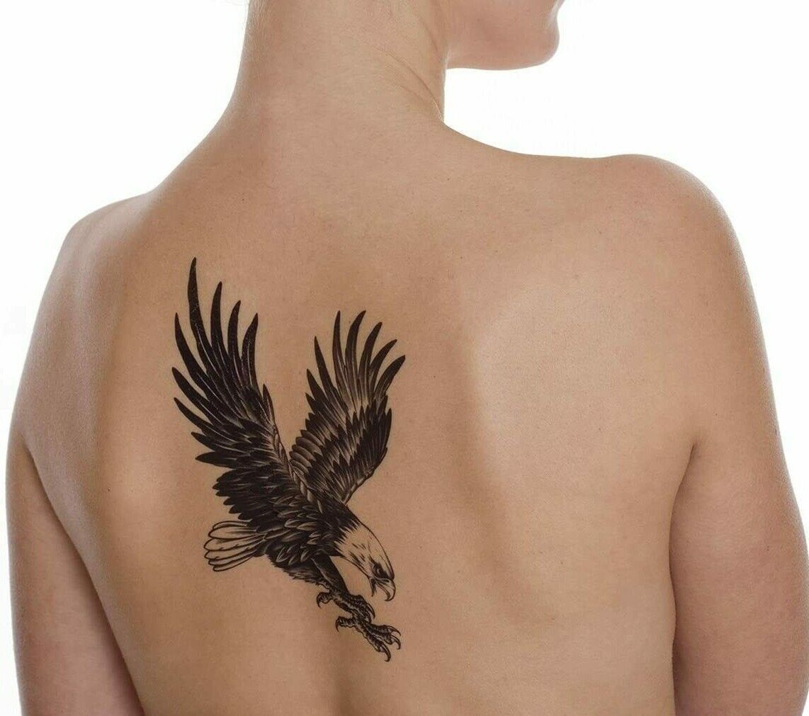 Eagle Bird Temporary Tattoo Women Mens Waterproof tattoos Arm Back American