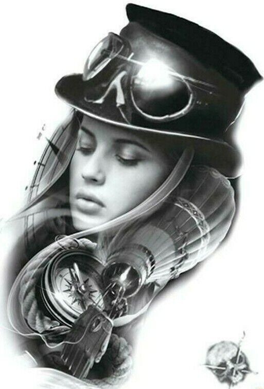 Aviation Pilot Hot Air Balloon Temporary Tattoos Sticker Women Men Fake Arm Leg