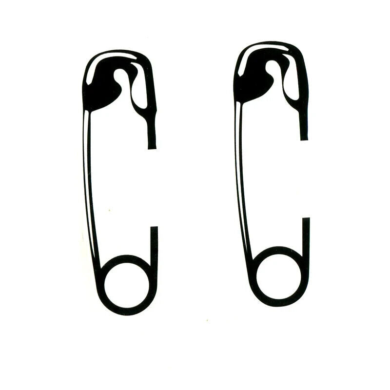 Punk tattoo Temporary Tattoos Safety Pin Fake Stickers Women Men Arm Neck Face