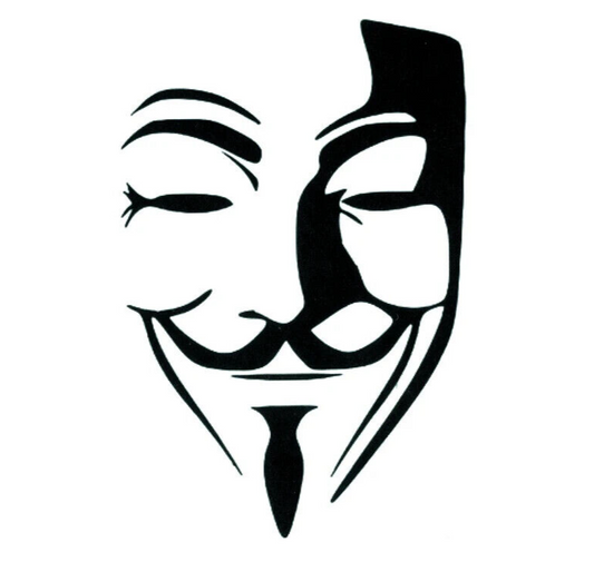 Guy Fawkes Mask Temporary Tattoo Waterproof men Women tattoos V for vendetta