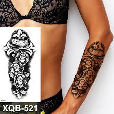 Flowers Roses Temporary Tattoo Waterproof Sticker Womens Mens Arm tattoos Leg
