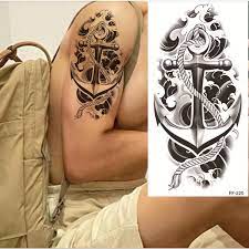 Anchor Nautical Ship Naval Mens Womens Temporary Tattoo Fake Tattoos Waterproof