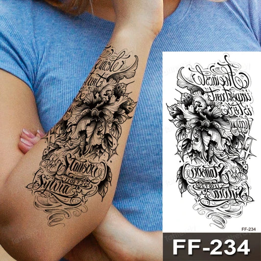 Most important to be happy text Temporary Tattoo Fake Tattoos Waterproof