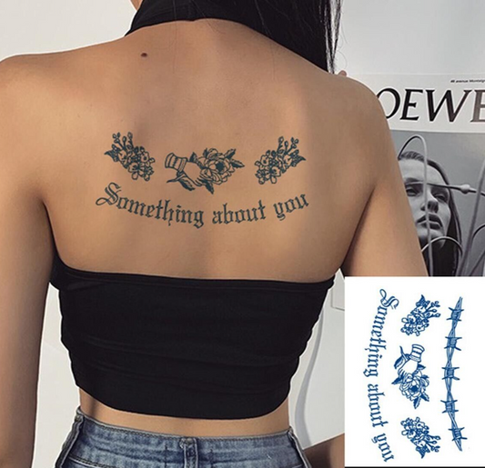 Barbed Wire Love SEMI PERMANENT Temporary Tattoo Waterproof Womens Arm Back Body