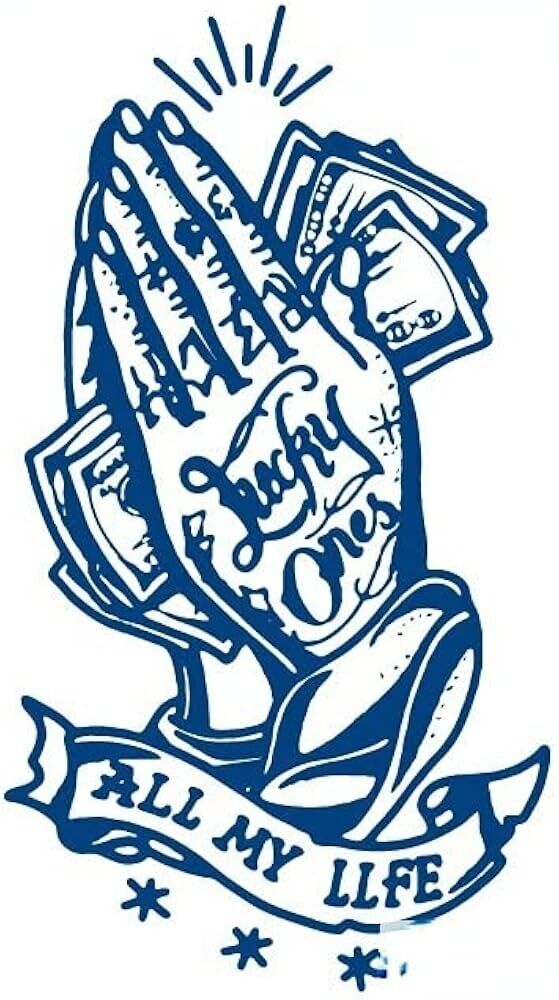 Pray Money Semi Permanent Tattoos Mens Womens Waterproof Tattoo Body Art