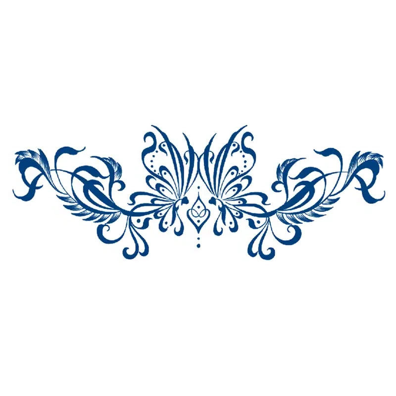 Flower Band SEMI PERMANENT Womens Temporary Tattoos Chest Sterum Waterproof