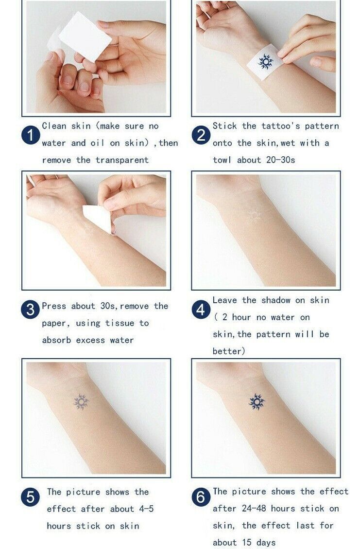Flower Arm Semi Permanent Tattoos Mens Womens Long Lasting Tattoo Body Chest
