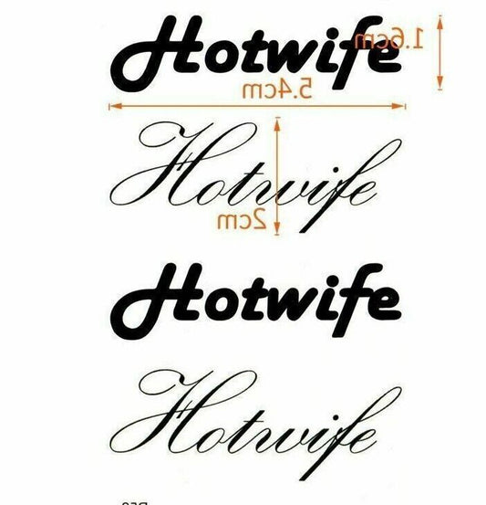 Hotwife Hot Wife Adult Sex Women Mens Fake Sticker Body Sexy Waterproof Tattoos