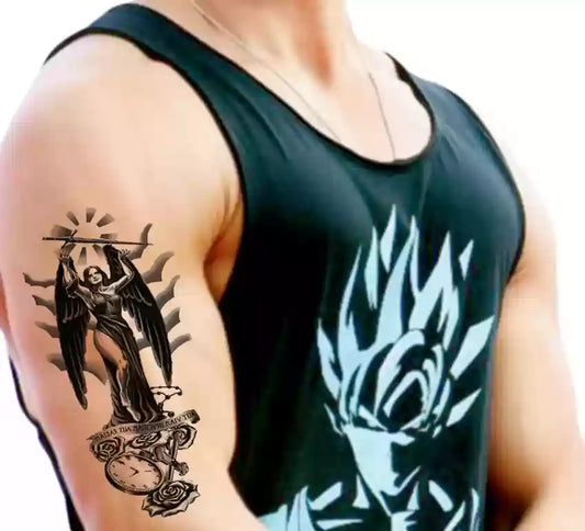 Angel temporary tattoo Wings Heaven Sword Fake Sticker Womens Mens Arm Leg