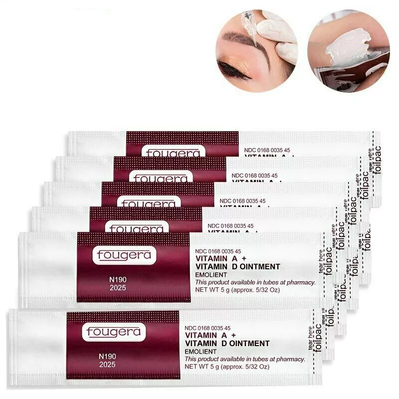 Aftercare Cream Vitamin A D Tattoo Microblading SPMU Ointment Fougera 1-100 pcs