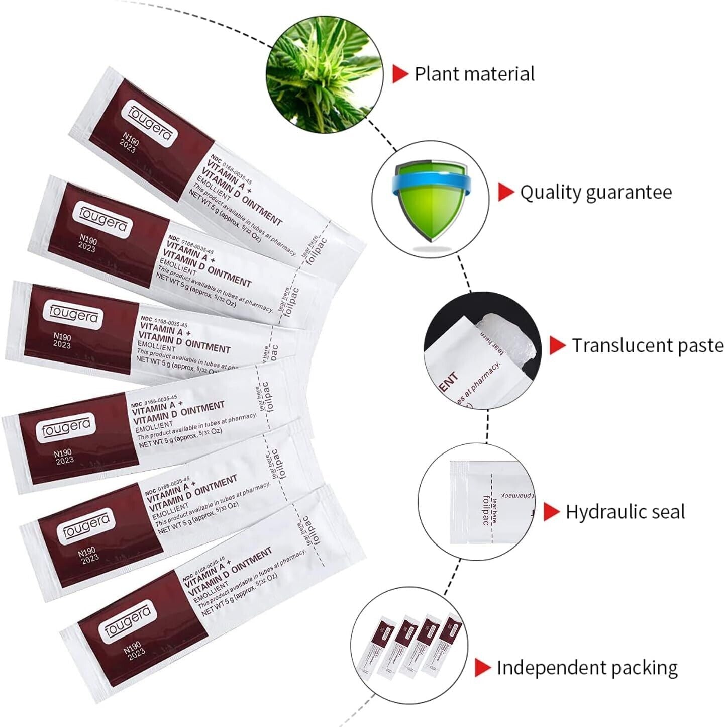 Aftercare Cream Vitamin A D Tattoo Microblading SPMU Ointment Fougera 1-100 pcs