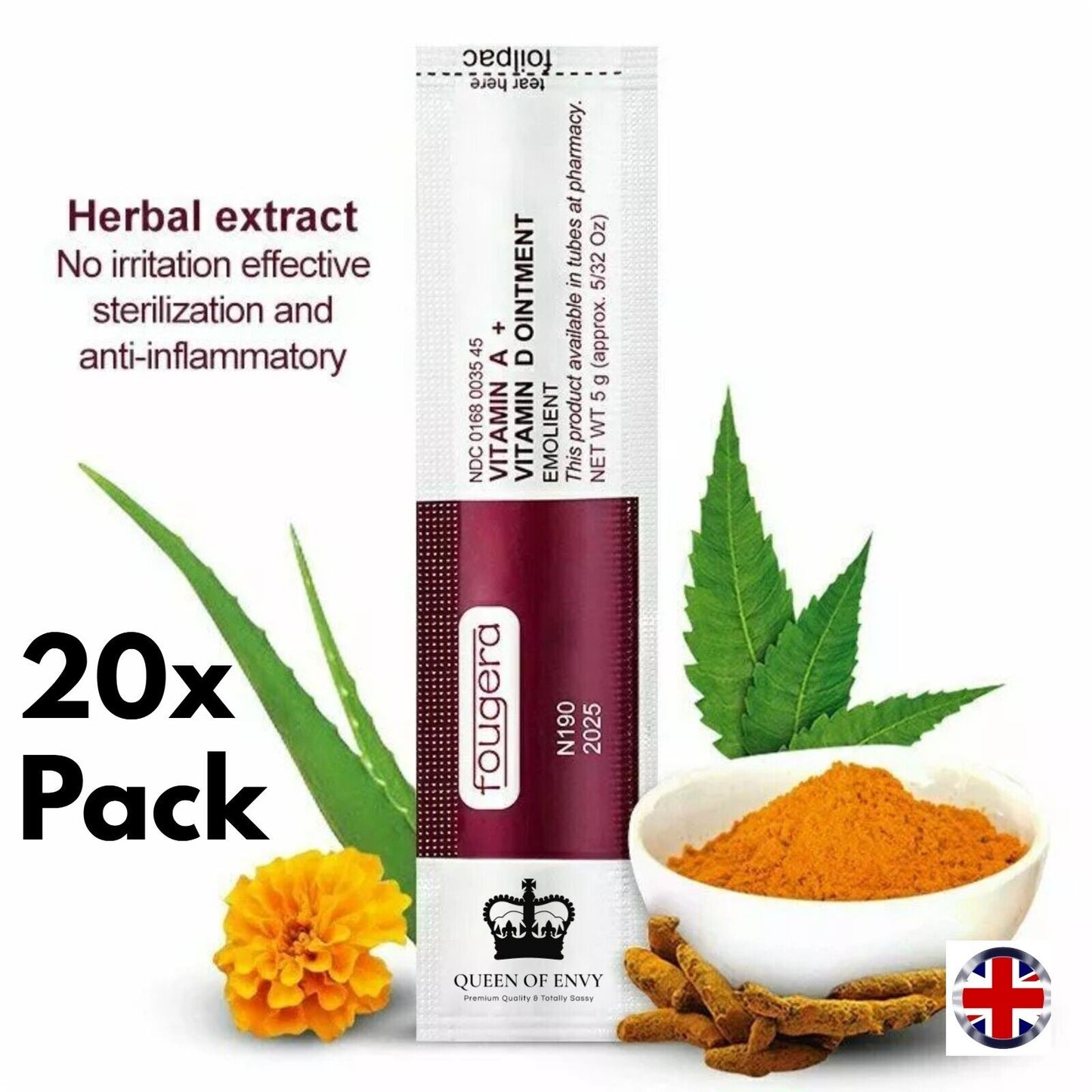 Aftercare Cream Vitamin A D Tattoo Microblading SPMU Ointment Fougera 1-100 pcs