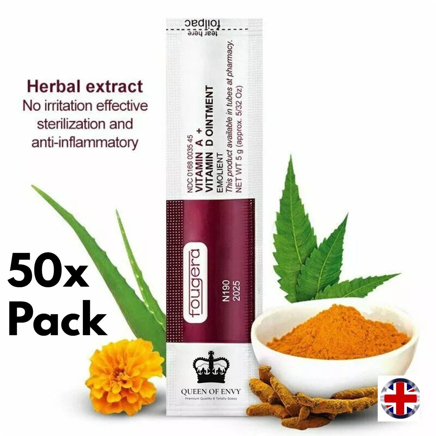 Aftercare Cream Vitamin A D Tattoo Microblading SPMU Ointment Fougera 1-100 pcs