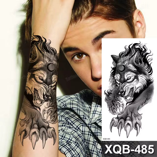 Wolf Claws Temporary Tattoo Fake waterproof tattoos Sticker Womens Mens Arm Leg