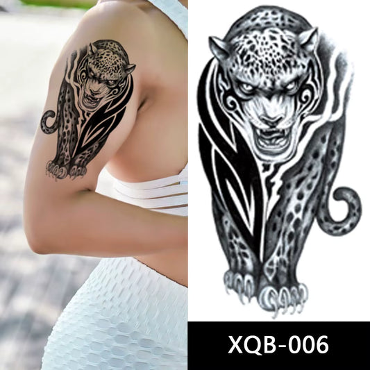 Panther Cat Temporary Tattoo Fake Press on Sticker Womens Mens Waterproof Tattoos