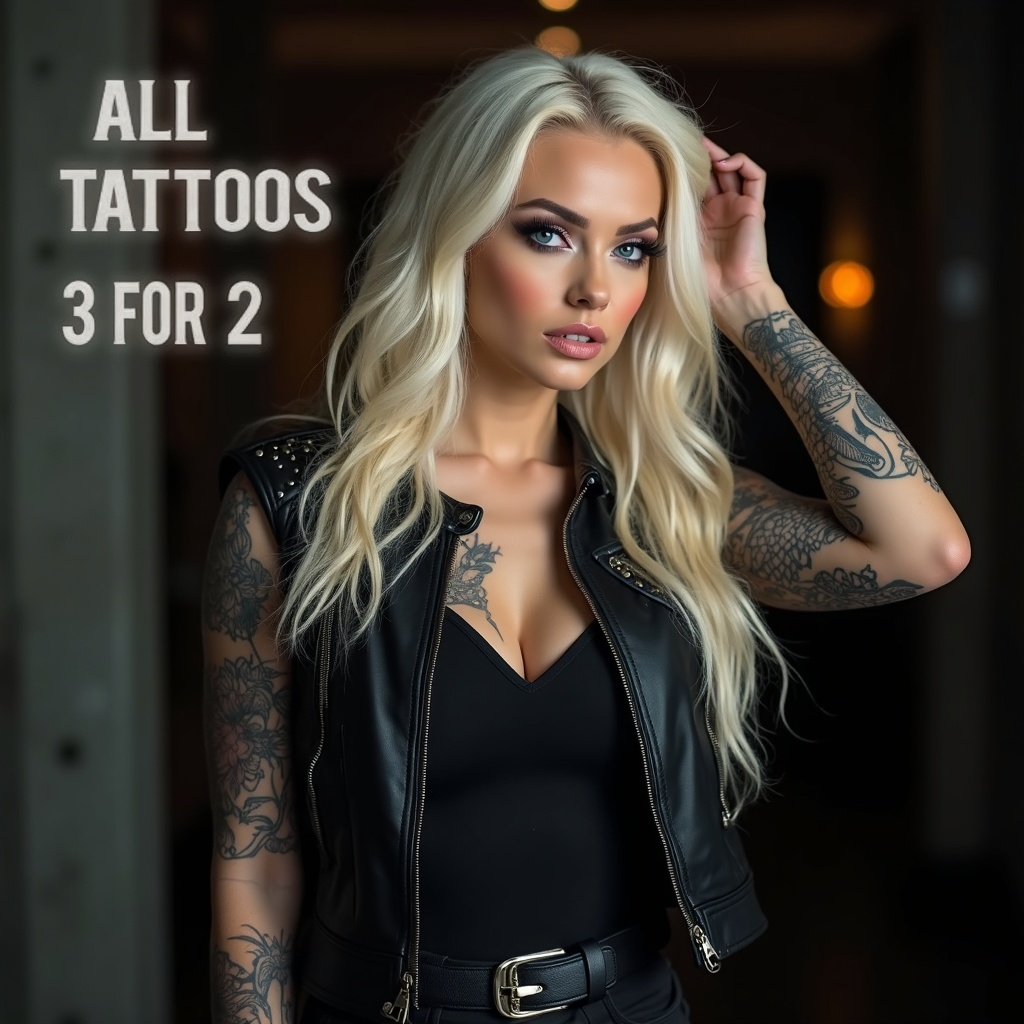 3D Rose Red Roses Flower Tattoos Womens Tattoo Fake Sticker Waterproof